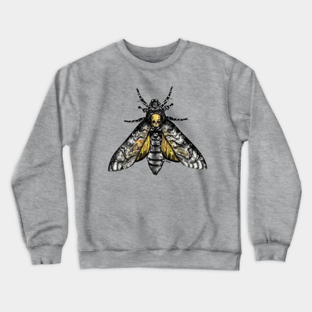 Acherontia atropos with graveyard wings Crewneck Sweatshirt by JJacobs